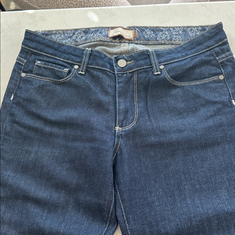 Paige Blue Denim straight leg Jeans